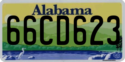AL license plate 66CD623