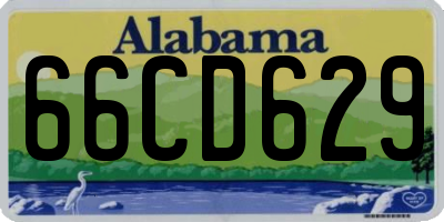 AL license plate 66CD629