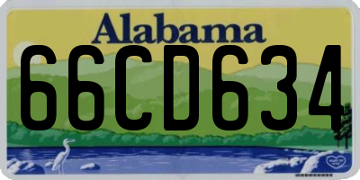AL license plate 66CD634