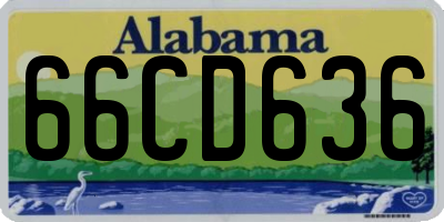AL license plate 66CD636