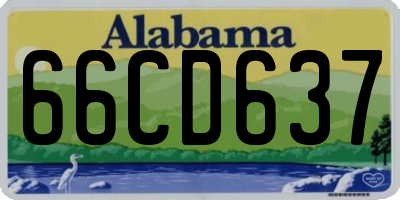 AL license plate 66CD637