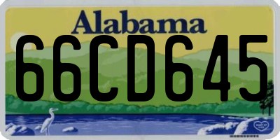 AL license plate 66CD645