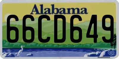 AL license plate 66CD649