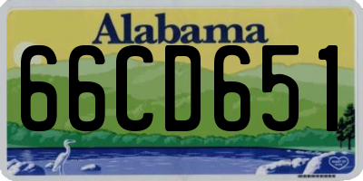AL license plate 66CD651