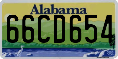 AL license plate 66CD654