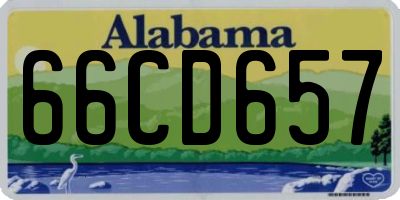 AL license plate 66CD657