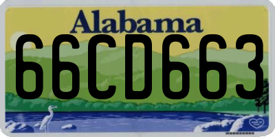 AL license plate 66CD663