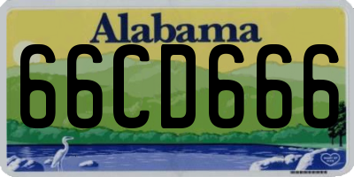 AL license plate 66CD666