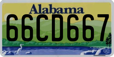 AL license plate 66CD667
