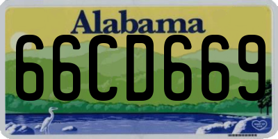 AL license plate 66CD669
