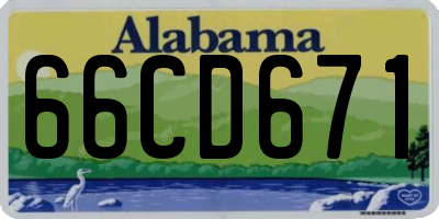AL license plate 66CD671
