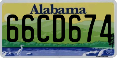 AL license plate 66CD674