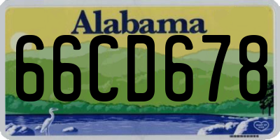 AL license plate 66CD678