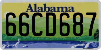 AL license plate 66CD687