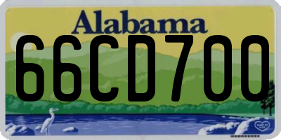 AL license plate 66CD700