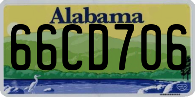 AL license plate 66CD706