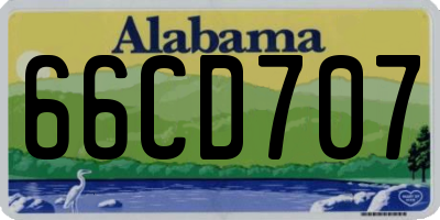 AL license plate 66CD707