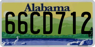 AL license plate 66CD712
