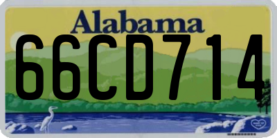 AL license plate 66CD714