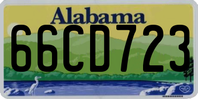 AL license plate 66CD723