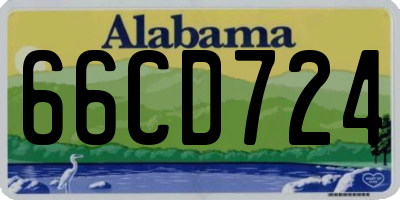 AL license plate 66CD724