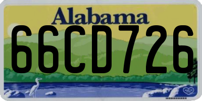 AL license plate 66CD726