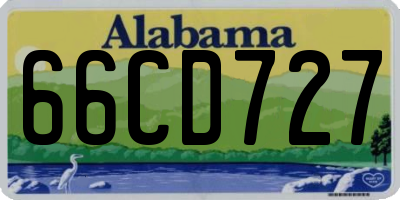 AL license plate 66CD727