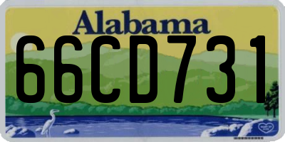 AL license plate 66CD731