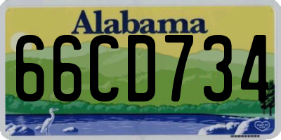 AL license plate 66CD734