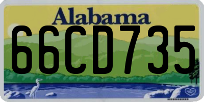 AL license plate 66CD735