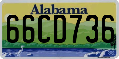 AL license plate 66CD736