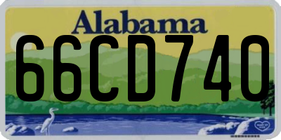 AL license plate 66CD740