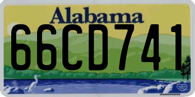 AL license plate 66CD741
