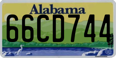 AL license plate 66CD744