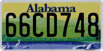 AL license plate 66CD748