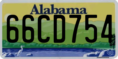 AL license plate 66CD754