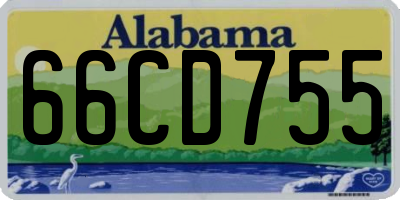 AL license plate 66CD755