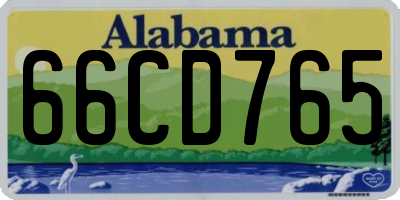 AL license plate 66CD765