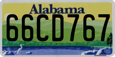 AL license plate 66CD767