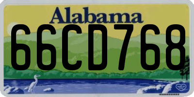 AL license plate 66CD768