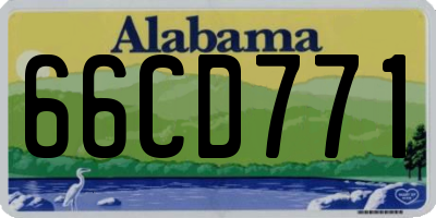 AL license plate 66CD771