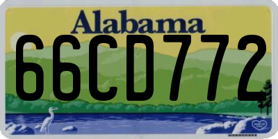 AL license plate 66CD772