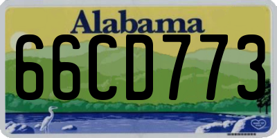 AL license plate 66CD773