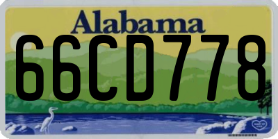 AL license plate 66CD778
