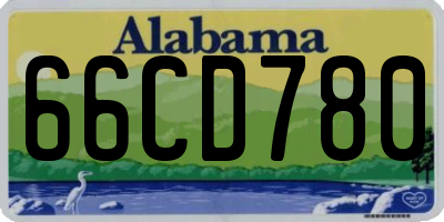 AL license plate 66CD780