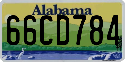 AL license plate 66CD784