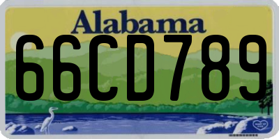 AL license plate 66CD789