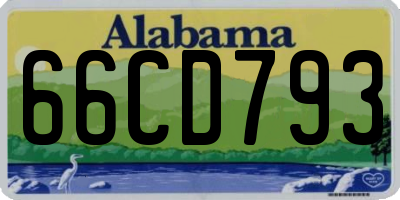 AL license plate 66CD793