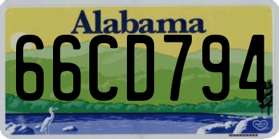 AL license plate 66CD794