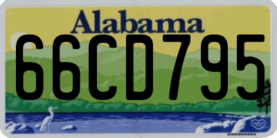 AL license plate 66CD795